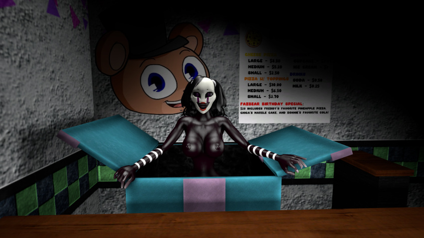 3d animatronic breasts five_nights_at_freddy's five_nights_at_freddy's_2 fnaf marionette_(fnaf) poltocoj puppet_(fnaf) robot_girl solo