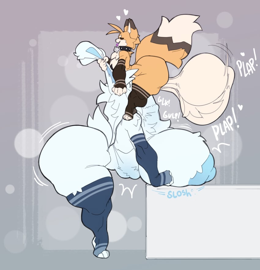 2025 4_fingers abdominal_bulge abdominal_bulge_deepthroat anthro anthro_on_anthro anthro_penetrated anthro_penetrating anthro_penetrating_anthro areola ball_tuft balls bb_(starreuges) bell bell_collar bent_over big_areola big_balls big_breasts big_butt big_nipples black_collar black_eyes black_nose blue_areola blue_inner_ear blue_nipples blue_text breast_tuft breasts brown_ear_tips butt canid canine cheek_tuft circle_eyebrows clothing collar countershade_torso countershading deep_throat digital_media_(artwork) dipstick_ears dipstick_tail dominant dominant_gynomorph dominant_intersex duo ear_grab ear_markings eyebrows face_fucking face_mounting facial_tuft female female_anthro fingerless_gloves fingers fur genitals gloves gynomorph gynomorph/female gynomorph_anthro hair handwear head_tuft heart_symbol hi_res huge_areola huge_balls huge_breasts huge_butt huge_nipples hyper hyper_balls hyper_breasts hyper_genitalia intersex intersex/female intersex_anthro interspecies irrumatio lagomorph larger_female larger_penetrated larger_sub leporid mammal markings multicolored_body multicolored_ears multicolored_fur multicolored_tail narrowed_eyes neck_bulge nipples onomatopoeia open_mouth open_smile oral oral_penetration orange_body orange_ears orange_fur orange_tail orange_tuft penetration penile penis_in_mouth plap rabbit sex side_view size_difference slosh small_but_hung smaller_gynomorph smaller_intersex smile sound_effects starreuges submissive submissive_female tail tail_markings tan_balls tan_body tan_countershading tan_eyebrows tan_inner_ear tan_tail_tip tan_tuft text thick_thighs toeless_legwear toeless_stockings tongue tongue_out tuft white_body white_breasts white_ears white_fur white_hair white_heart white_tail white_text white_tuft wide_hipped_anthro wide_hipped_female wide_hipped_gynomorph wide_hipped_intersex