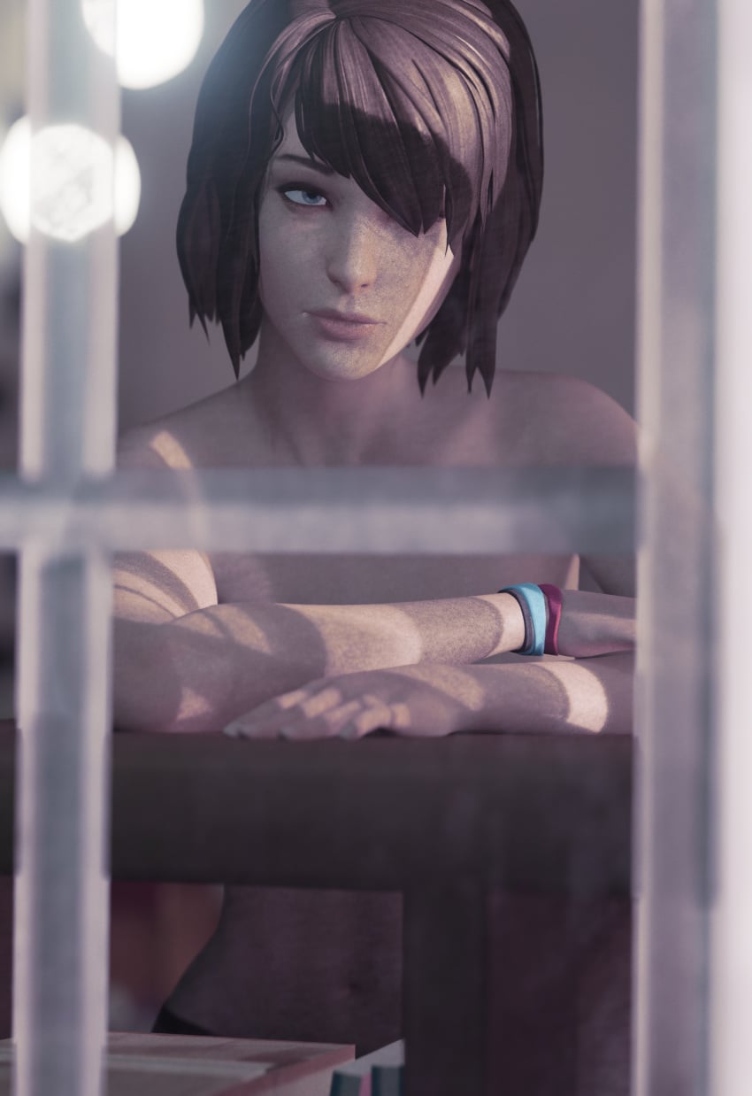 1girls 3d 3d_(artwork) blender blender_(software) casual clothing female female_only hazsapphic human life_is_strange max_caulfield nonsexual nonsexual_nudity pale_skin