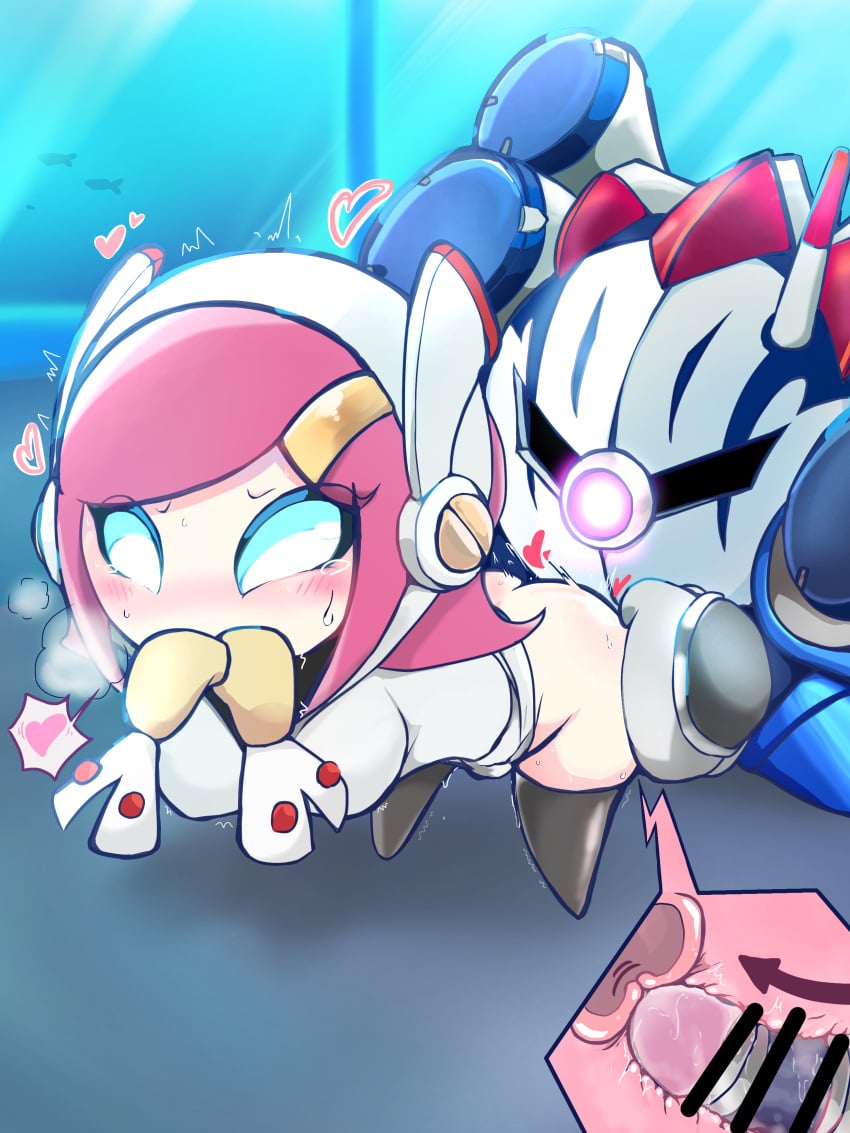1boy 1girls ass blush doggy_style female from_behind kirby_(series) kirby_planet_robobot male meta_knight nintendo penetration penis sex sex_from_behind shunkoro_paladin susanna_patrya_haltmann susie_(kirby)