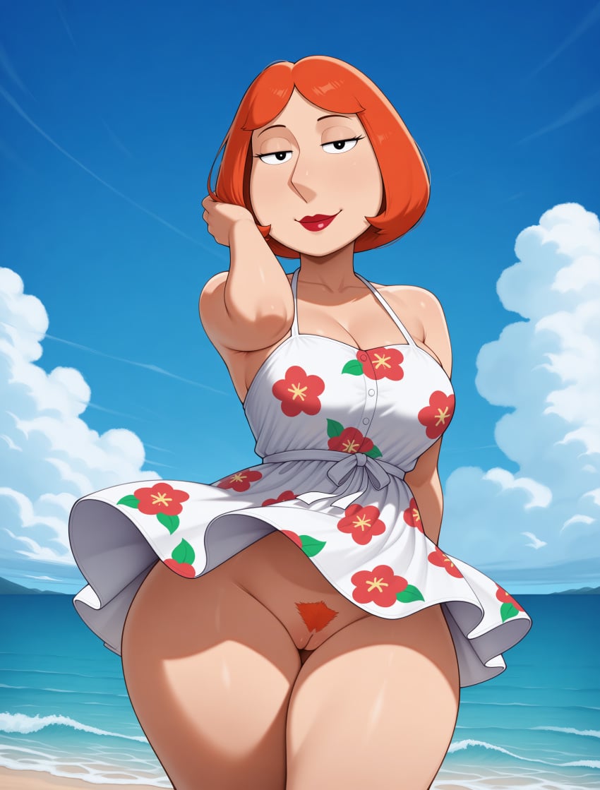 ai_generated big_ass big_breasts big_butt cartoon cartoon_character cartoon_milf cartoon_mom cartoony cleavage dress family_guy hairy_pussy innie_pussy lois_griffin mature_female mature_woman milf mommy mother no_panties outdoors pubic_hair puffy_pussy pussy robotkesh seductive seductive_look seductive_smile solo solo_female summer_dress teasing thick_thighs upskirt vagina visible_pussy wide_hips wind