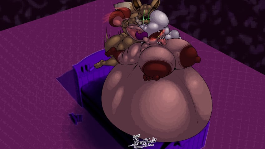 16:9 anthro balls barry_(bushybrows) belly big_balls big_belly big_breasts big_butt bodily_fluids breasts bushybrows butt cum cum_inflation cum_inside cumflation eevee female generation_1_pokemon genital_fluids genitals hi_res huge_belly huge_breasts hyper hyper_belly hyper_breasts immobile inflation lagomorph lying lying_on_another lying_on_self mammal nintendo nipples non-mammal_nipples on_front overweight overweight_anthro overweight_female pokemon pokemon_(species) pregnant pregnant_anthro pregnant_female shortstack size_difference thick_thighs widescreen
