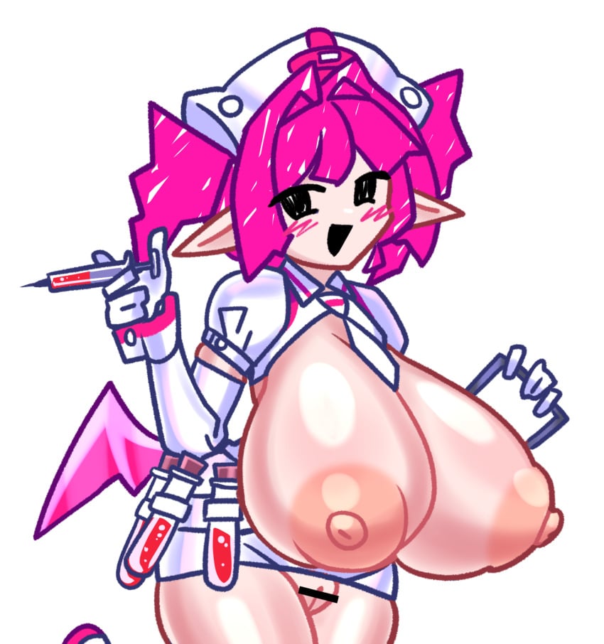 1girls big_breasts blush breasts buro_(muse_dash) female female_only ggo huge_breasts large_breasts muse_dash nipples pussy solo