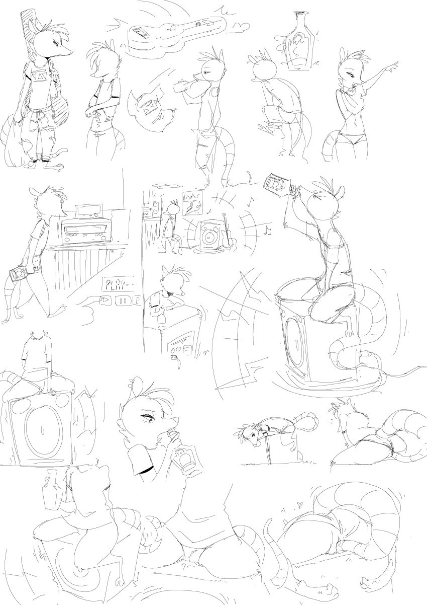 2022 absurd_res alcohol anthro barefoot beverage biped black_and_white bottle bottomwear boxer_briefs breasts cheek_tuft clothed clothing clothing_aside comic denim denim_clothing didelphid drinking ear_piercing ear_ring english_text facial_tuft feet female fuel_(artist) genitals guitar_case heart hi_res inside jeans knee_tuft kneeling leg_tuft mammal marsupial masturbation monochrome musical_note neck_tuft pants penetration piercing pussy ring_piercing shirt shoulder_tuft simple_background small_breasts solo speaker t-shirt tail_fetish tail_in_pussy tail_masturbation tail_play text topwear torn_bottomwear torn_clothing torn_jeans torn_pants tuft underwear underwear_aside undressing vaginal_penetration vaginal_penetration white_background zelda_(fuel)