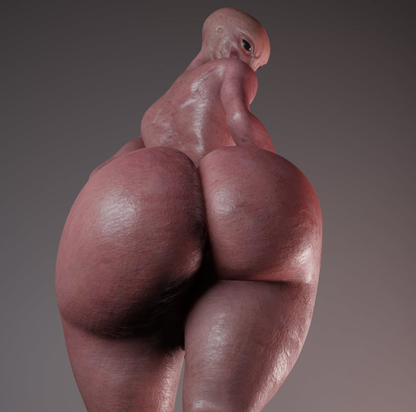 1male 3d alien ass back_view backsack bald big_butt dat_ass female_with_face_unlike_mammal gay humanoid inviting inviting_to_sex looking_at_viewer looking_back male male_only nightmare_husbando nude presenting_butt presenting_hindquarters r-a-s-p_(artist) sectoid solo solo_focus submissive_male thick_thighs x-com