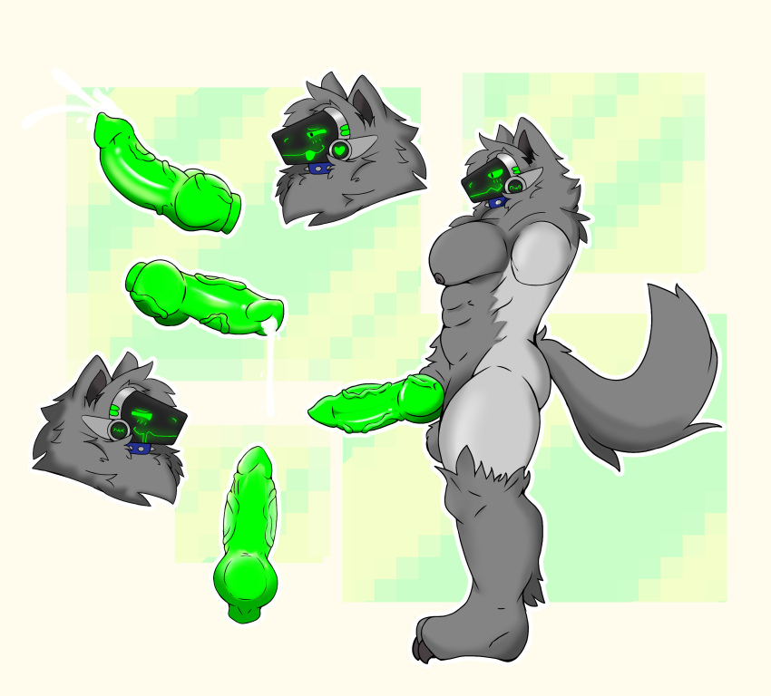 anthro artist_request cum furry gay gray_fur grey_skin penis_out protogen roblox robloxian source_request synth synth07 tagme