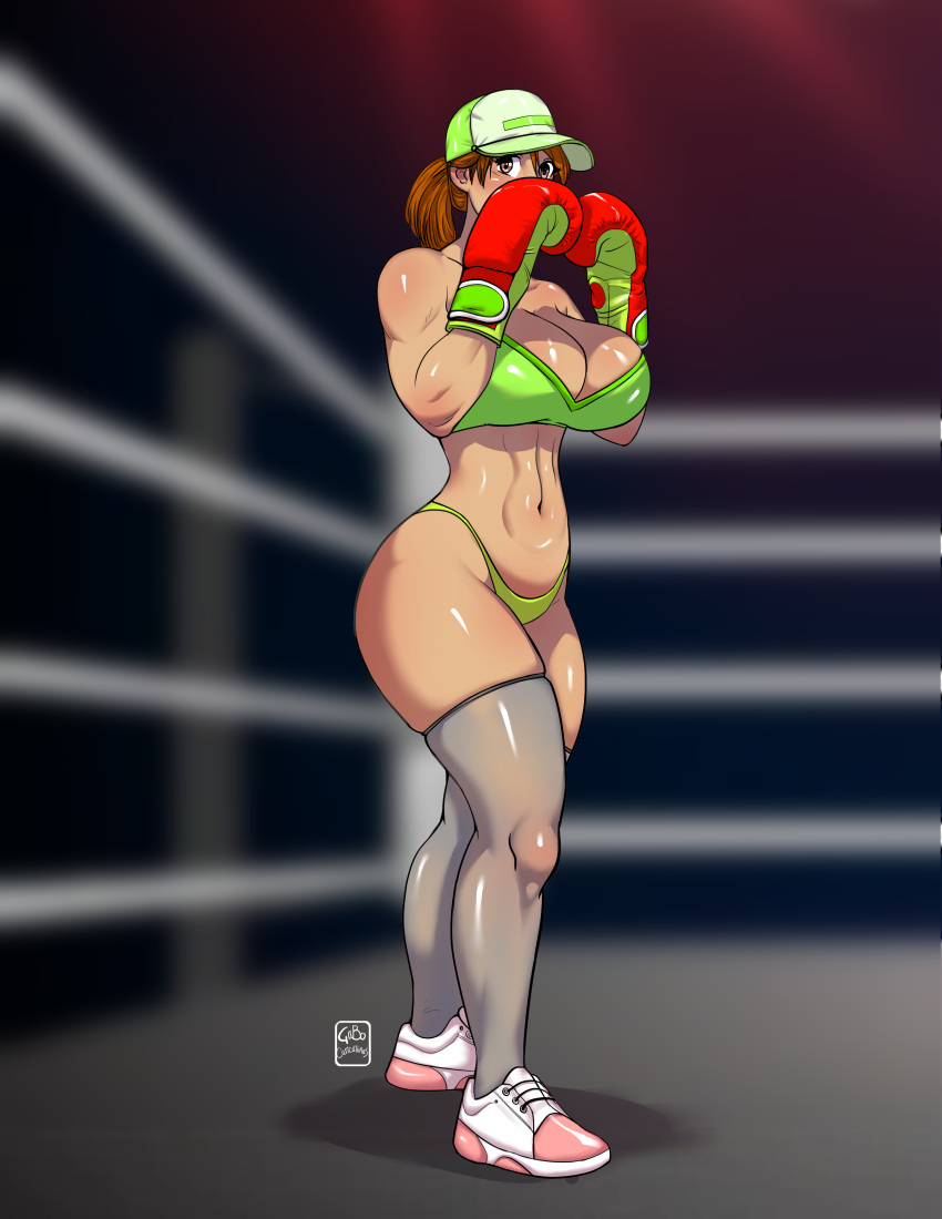 1girls 2022 artist_name athletic athletic_female boxer boxing boxing_gloves boxing_ring boxing_stance commission eyebrows eyelashes eyes female female_focus fighter fit fit_female gabocaricaturas gloves hair hips human humanoid legs light-skinned_female light_skin lips original original_character red_boxing_gloves red_gloves shoes thick_legs thick_thighs thighs toned toned_female voluptuous watermark wide_hips