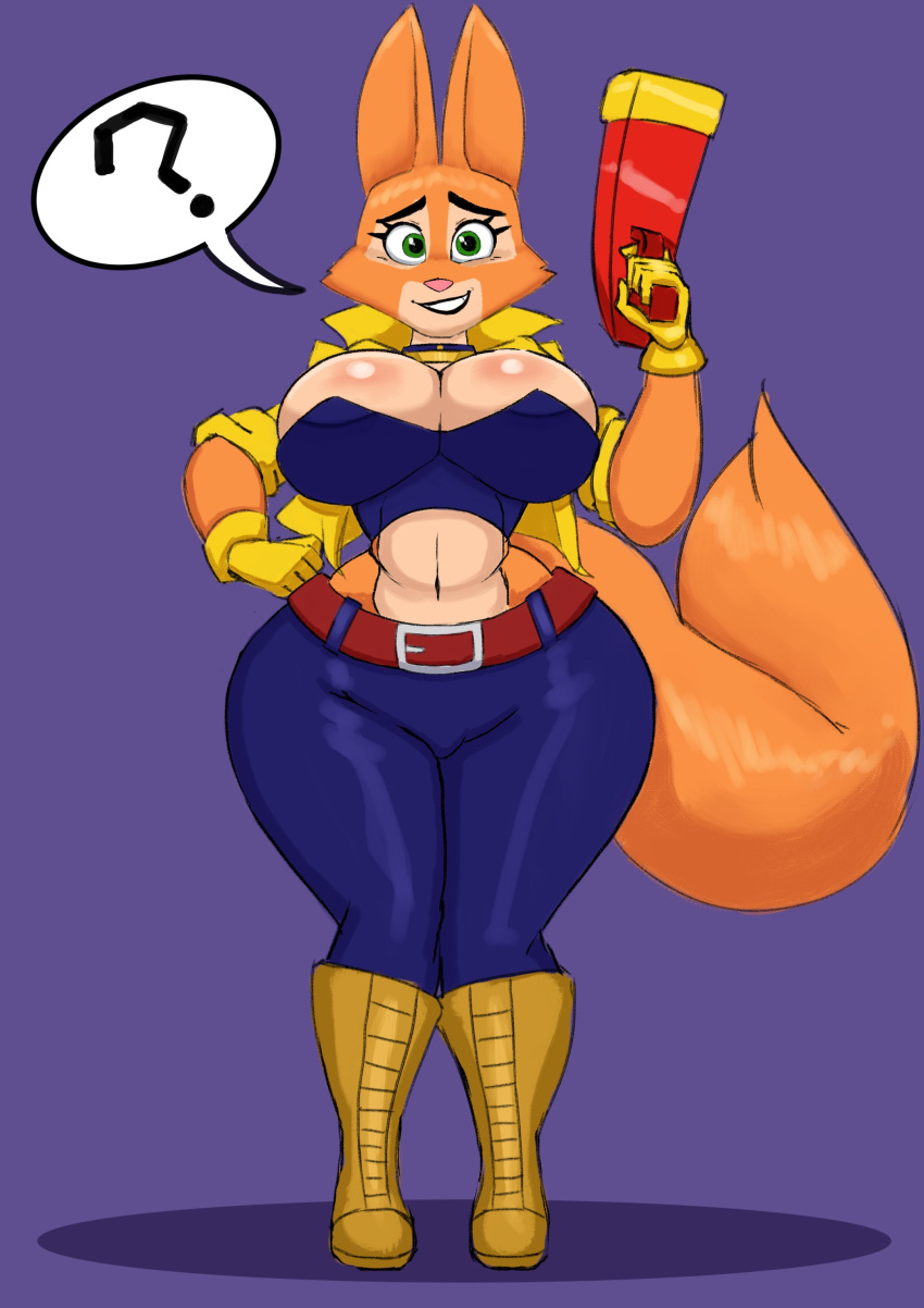 big_breasts breasts carmelita_fox_(cosplay) diane_foxington female fox furry geebie33 sly_cooper_(series) smooth_fur tagme thick_thighs wide_hips