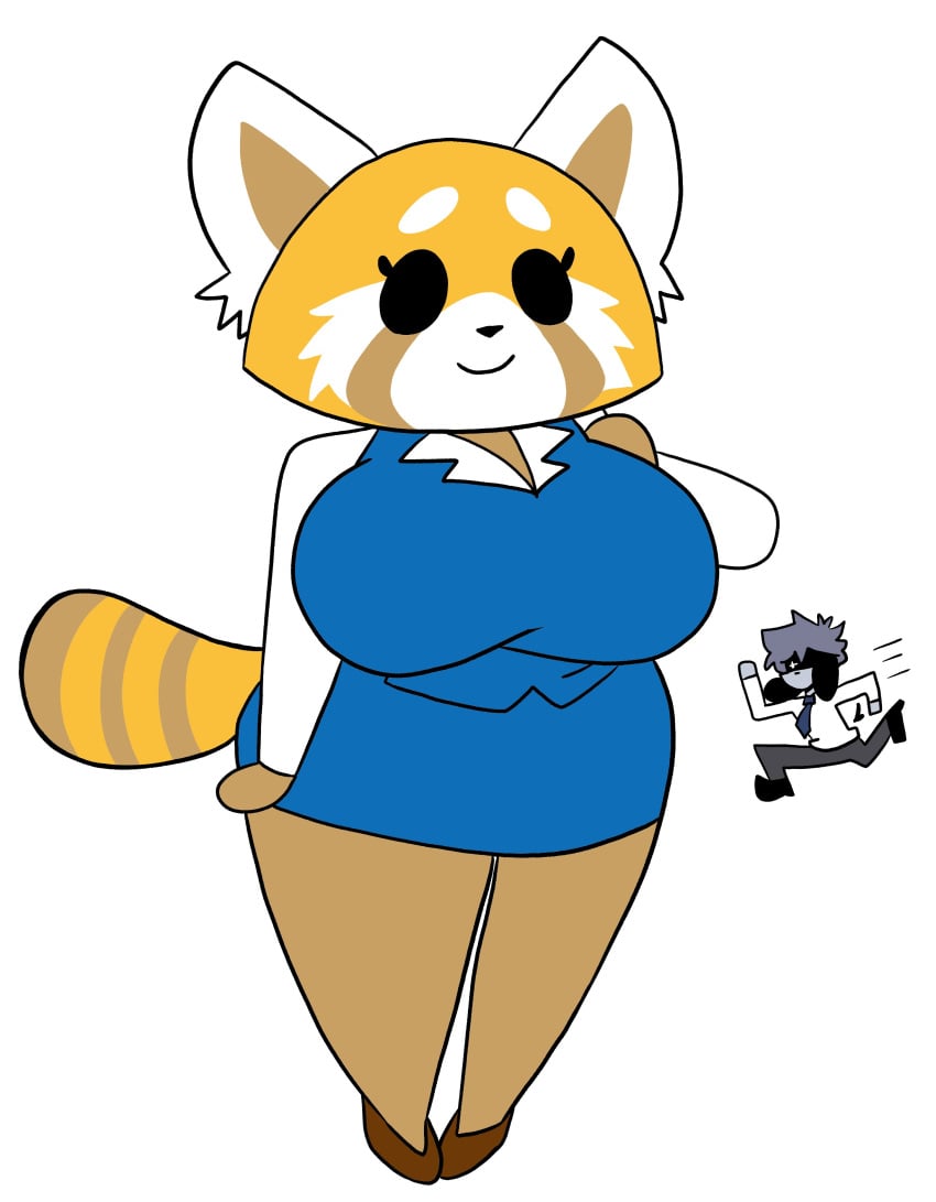 1girls aggressive_retsuko aggretsuko anthro big_breasts breasts cc clothed clothing dork_boi dorky_(lewd_dorky) female female_only fur furry lewd_dorky netflix office_lady retsuko sanrio solo solo_focus standing straight_hair tagme tail