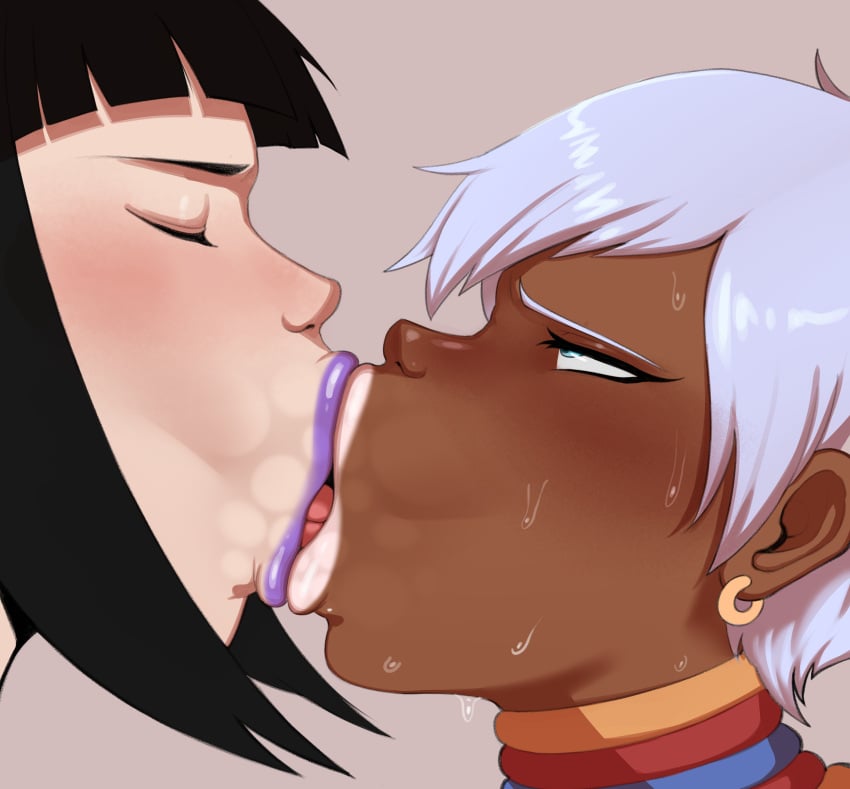 1futa 1girl1futa 1girls absurd_res african african_female asian asian_futanari black_hair blue_eyes capcom close-up closed_eyes dark-skinned_female dark_skin duo elena_(street_fighter) female french_kiss futa_on_female futadom futanari grey_hair high_resolution implied_futanari interracial juri_han kissing light-skinned_futanari light_skin lipstick moshimashi rolling_eyes short_hair street_fighter street_fighter_iv street_fighter_v sweat tongue_kiss