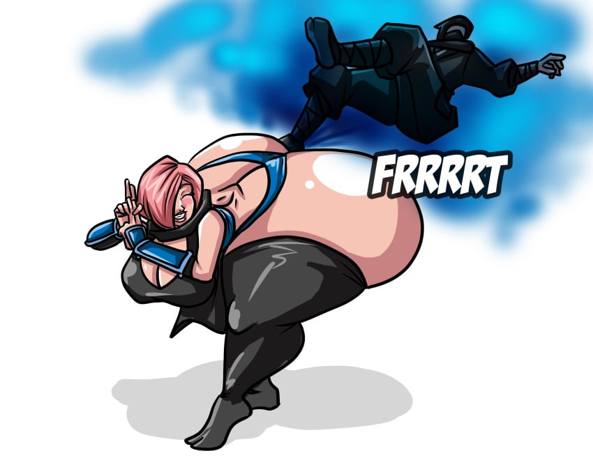 ass big_ass big_butt closed_eyes fart fart_cloud farting female female_only gassy hocuspukeus huge_ass huge_butt kunoichi large_ass large_butt massive_ass massive_butt ninja pink_hair shiri_aiyoku straining