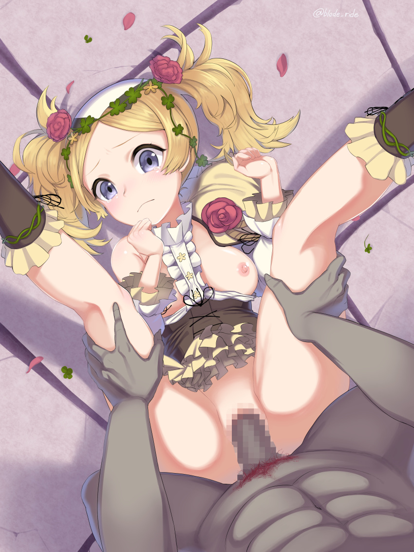 1boy 1girls alternate_costume bare_legs blade_ride breasts breasts_out censored female fire_emblem fire_emblem_awakening fire_emblem_heroes from_above gangrel_(fire_emblem) lissa_(fire_emblem) lissa_(valentine)_(fire_emblem) looking_up male male_pov medium_breasts nintendo nipples official_alternate_costume pov rape rapist_pov sex vaginal_penetration