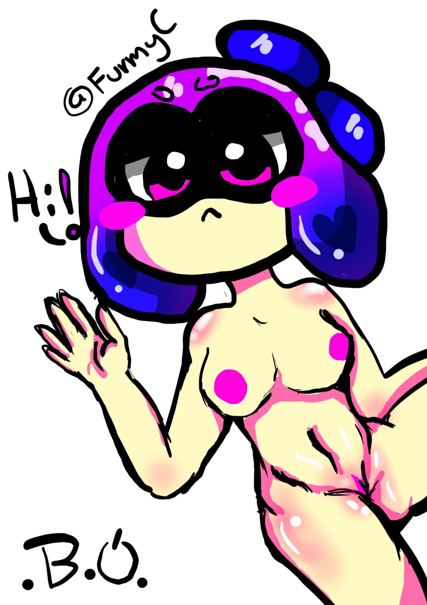 breasts bunnyorange inkling inkling_girl splatoon splatoon_(series) splatoon_2