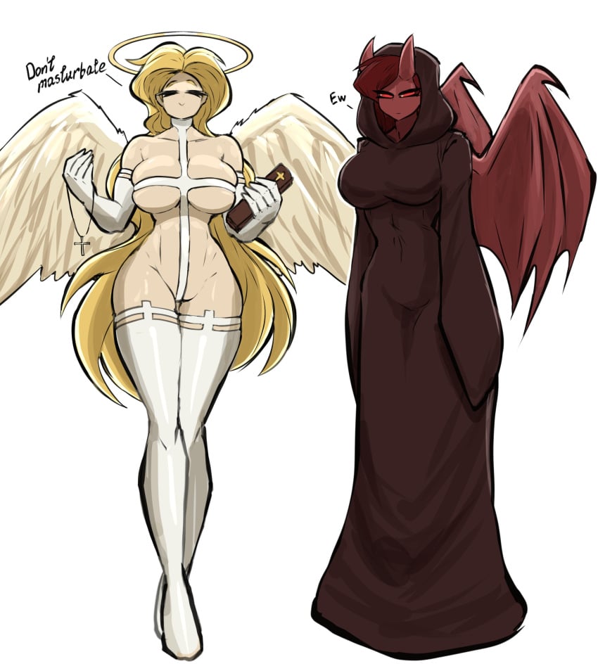 2022 angel big_breasts breasts demon female female_only tagme zzzhodazzz