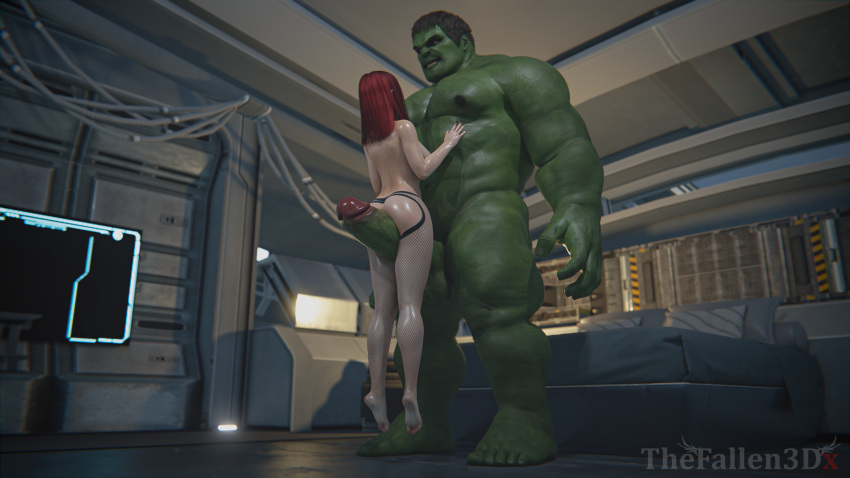 1boy 1girls 3d angry avengers barefoot big_ass big_balls big_butt big_penis black_widow_(marvel) crotch_cutout crotchless crotchless_pantyhose duo eye_contact feet female fishnet_legwear fishnet_pantyhose fishnets fit_female green-skinned_male green_skin hands_on_another's_chest huge_cock hulk hulk_(series) human hypergamy imminent_sex it'll_never_fit larger_male legwear lifted lifted_by_penis light-skinned_female light_skin looking_at_each_other looking_at_partner looking_down looking_up male marvel marvel_comics medium_hair natasha_romanoff outercourse pantyhose pecs pigeon_toed red_hair round_ass shiny_ass shiny_skin size_difference soles straight suspended suspended_in_midair suspended_on_penis thefallen3dx thigh_sex toned_ass toned_female