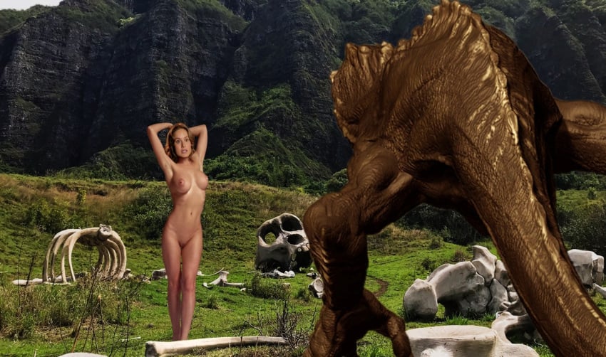 ambiguous_gender amphibian blonde_female brie_larson dapper12 female female/ambiguous feral human imminent_vore king_kong_(series) kong:_skull_island mason_weaver monsterverse muscular muscular_ambiguous naked naked_female reptile skullcrawler