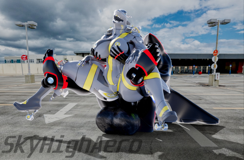 3d_(artwork) aircraft anthro blender_(software) detailed_background digital_media_(artwork) female hi_res living_aircraft living_machine living_vehicle machine male skyhighaero vehicle