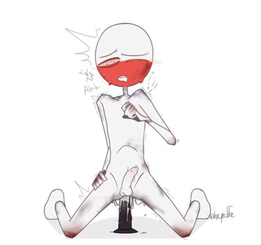 1boy countryhumans cum cum_in_ass dildo erection lox_po_life male_only poland_(countryhumans)