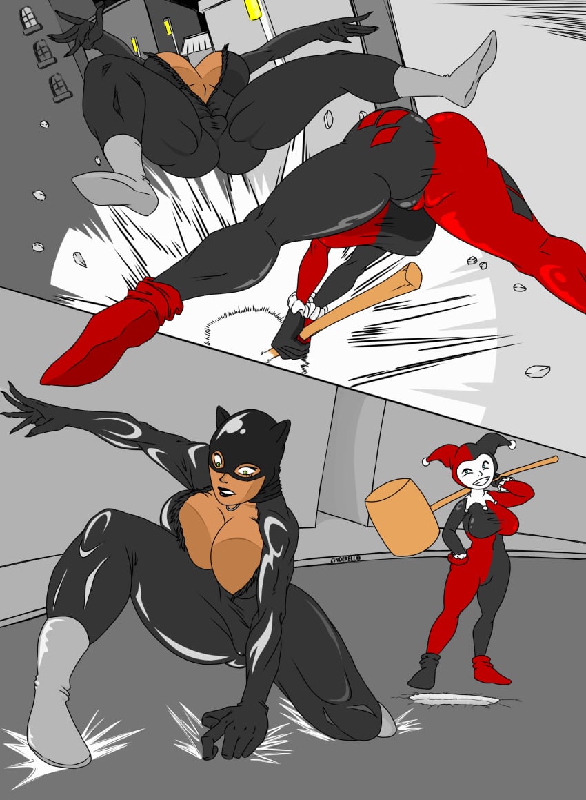 batman_(series) big_ass big_breasts big_butt catwoman cinderello dc dc_comics harley_quinn harley_quinn_(classic)