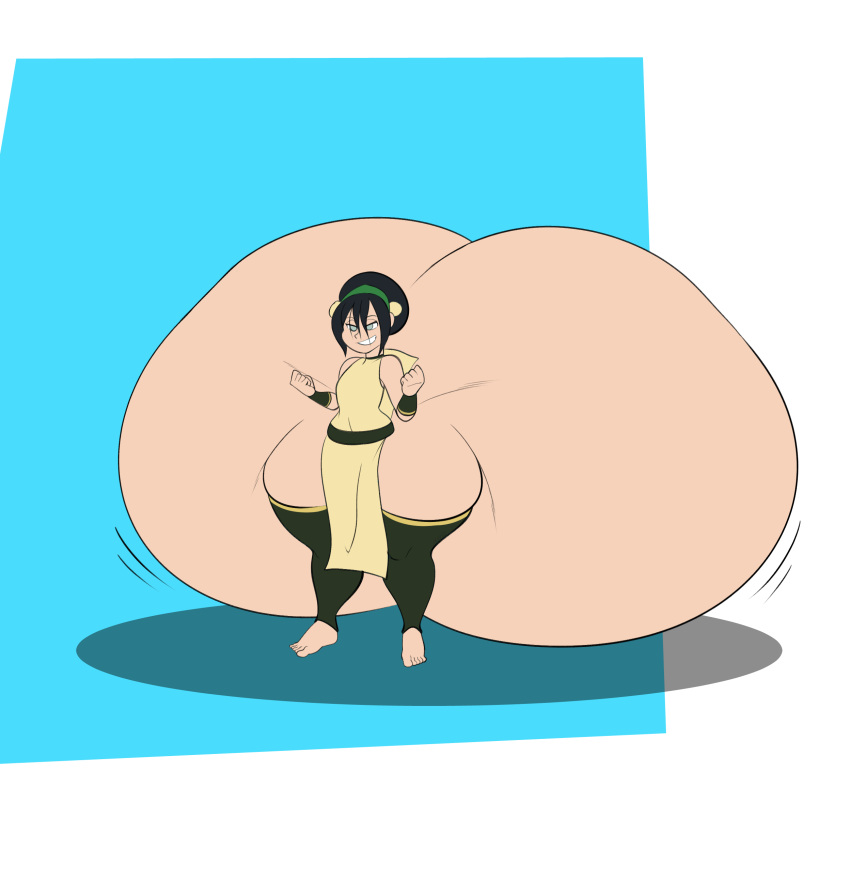 1girls ass avatar_the_last_airbender big_ass black_hair clothing colossal_ass dress female gigantic_ass huge_ass hyper_ass kbeezy52 kennmatsuru massive_ass stockings thick_thighs toph_bei_fong wide_hips