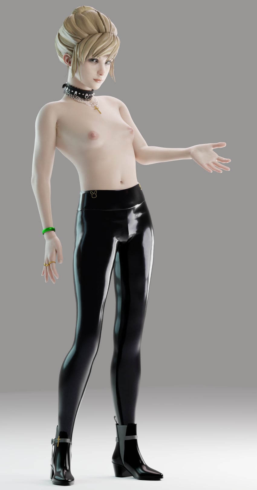 3d blender blender_(software) boots cross female_only femdom hazsapphic kate_marsh latex latex_clothing life_is_strange piercing