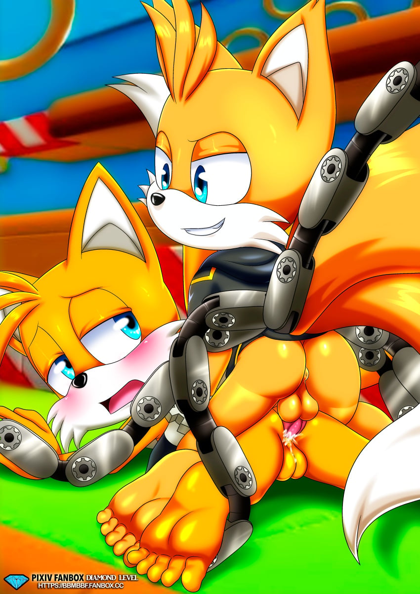 2boys anal anal_sex bbmbbf dragonsoul2875 feet fox gay gay_sex male male/male miles_prower mobius_unleashed netflix nine_(sonic_prime) palcomix sega sonic_prime sonic_the_hedgehog_(series) tails_nine tails_the_fox yaoi