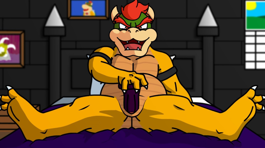 4_toes animal_genitalia anthro asgore_dreemurr ass bed bedroom bowser bowser_jr. claws cloaca cloacal cloacal_penetration dildo edukart21 eyebrows fangs feet fingers furniture genital_slit genitals hair horn invalid_tag koopa male male/male mammal mario_(series) masturbation muscular muscular_male nintendo one_eye_closed open_mouth overweight parent penetration picture_frame red_eyes scalie sex_toy slit slit_penetration solo solo_focus toes undertale_(series) video_games yellow_body