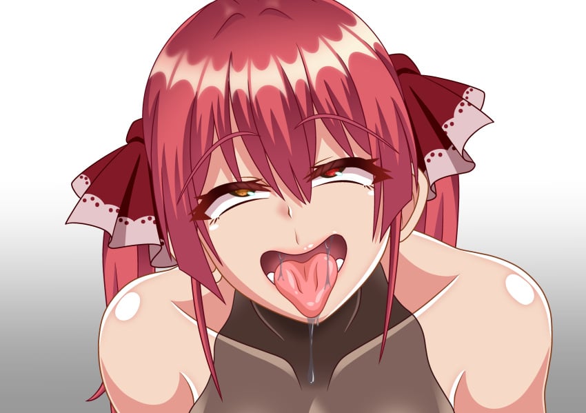 1girls ahe_gao blush climax female hololive hololive_fantasy hololive_japan houshou_marine human open_mouth orgasm orgasm_face saliva saliva_string sudou37 tongue tongue_out virtual_youtuber