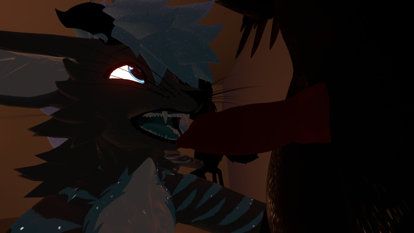 blue_hair boner boner_in_face chaosnico chaosnico9000 eye_contact femboy floofpanzer furry gay horny impim impim_rexouium leophomet male male/male male_only open_mouth razer rexouium tongue tongue_out vrchat yiff