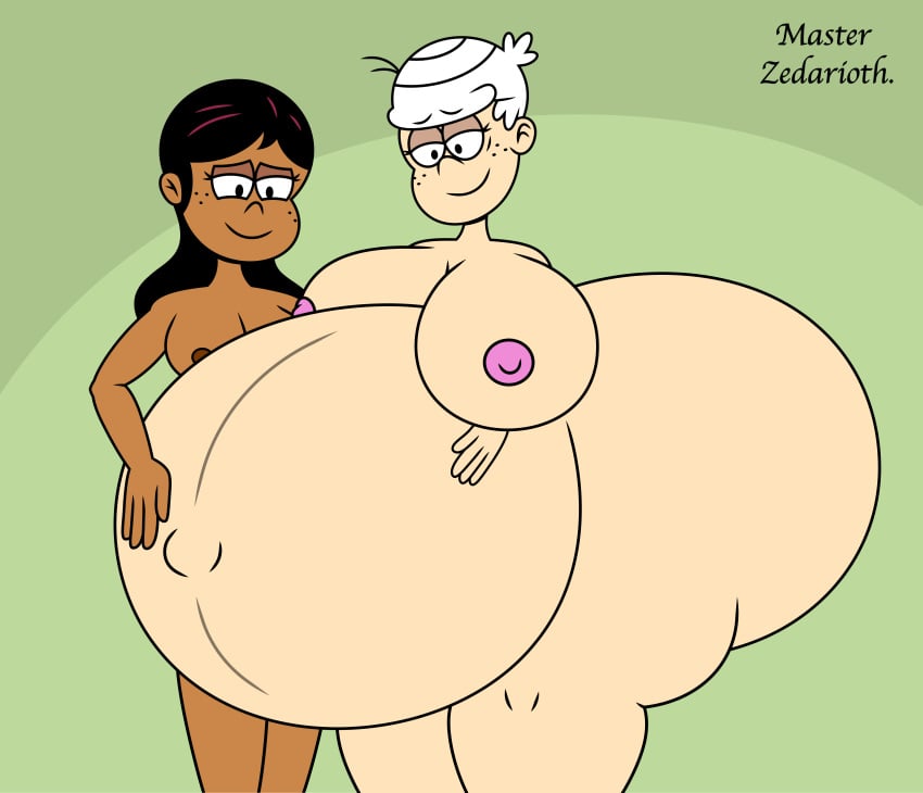 1boy 1girls aged_up areolae ass big_ass big_belly big_breasts breasts dark-skinned_female femboy feminine_male hand_on_belly hand_on_pregnant_belly huge_ass hyper_ass large_ass latina light-skinned_male lincoln_loud male_pregnancy male_with_breasts master_zedarioth mpreg nipples pregnant pregnant_femboy pregnant_male ready_to_pop ronnie_anne_santiago the_loud_house thick_thighs