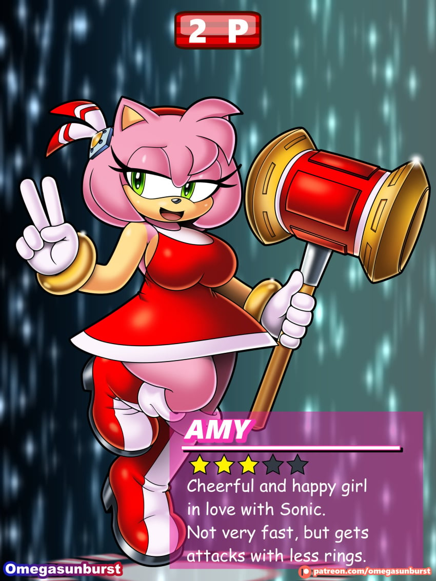 1girls amy_rose anthro big_breasts breasts busty female omegasunburst piko_piko_hammer sega sega_dreamcast sonic_(series) sonic_adventure_2 sonic_the_hedgehog_(series) tagme