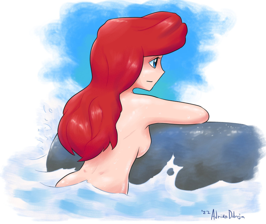 ariel disney eronimbus nude rock the_little_mermaid water