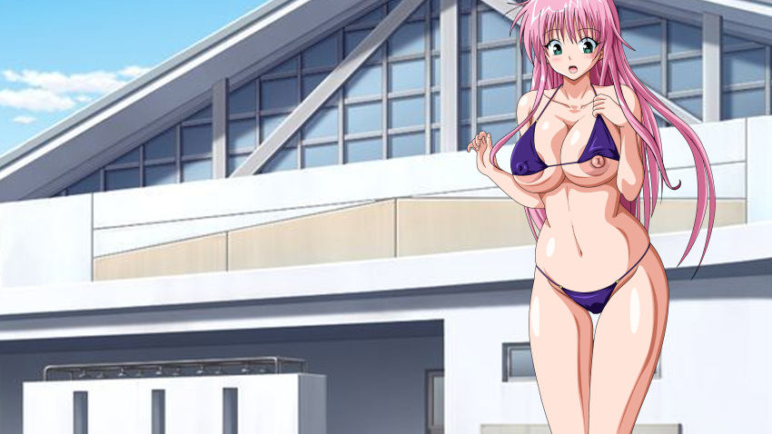 akane_(artist) bimbo breasts cg_box large_breasts public public_indecency tagme to_love-ru