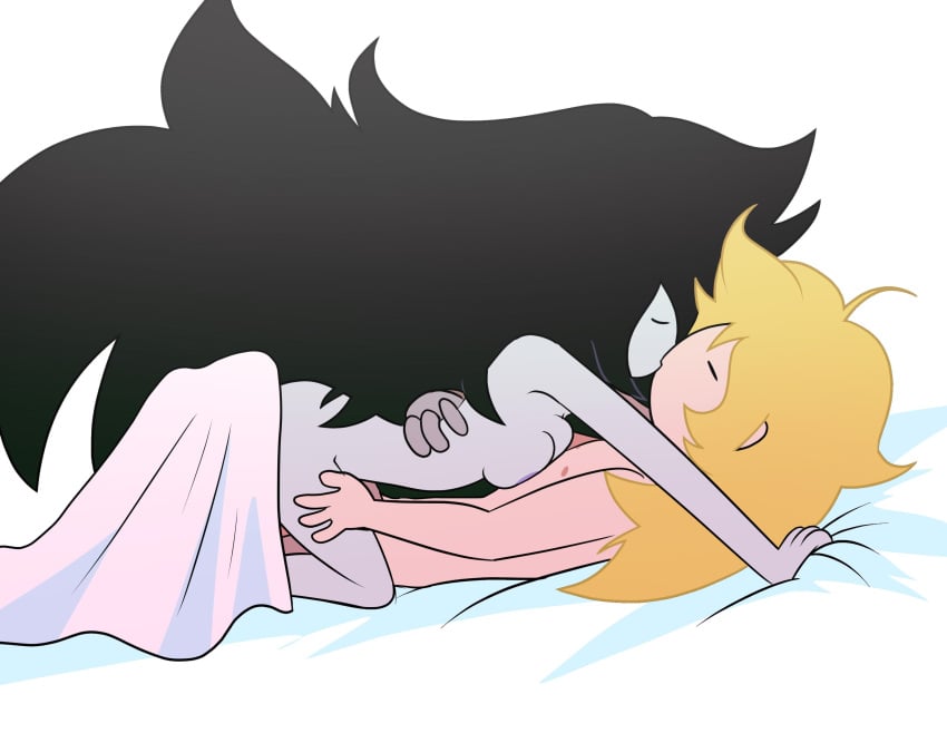 1boy 1girls 2020 accurate_art_style adventure_time areolae bedroom bedroom_sex blanket breasts breasts_pressed_against_partner cartoon_network closed_eyes cowgirl_position deep_penetration drpizzaboi1 duo finn_the_human grey_body hugging kiss kissing long_hair marceline nipples nude nude_female nude_male official_style riding_penis side_view skinny slim small_breasts thighs vaginal_penetration white_background woman_on_top