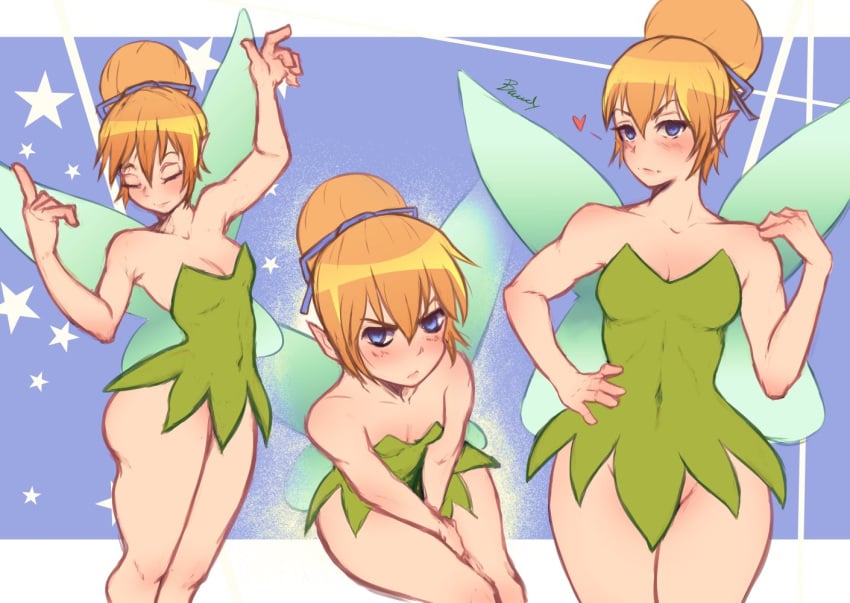 1girls angry_face ass bawdy belly_button_visible_through_clothing big_ass big_butt blonde_female blonde_hair blue_eyes blush blushing butt disney disney_fairies dress fairy female female_only green_clothing leaf leaf_clothes leaf_clothing leaves leaves_dress peter_pan_(disney) small tagme thiccerbell thick thick_thighs thighs tied_hair tinker_bell tiny