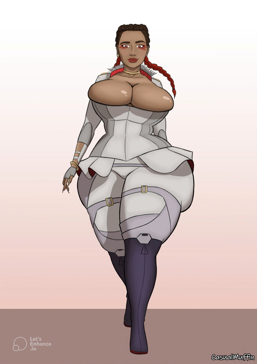 2d apex_legends ass breast_squeeze breast_squish breasts breasts_out casualmuffin gigantic_ass gigantic_breasts gigantic_butt gigantic_thighs growth hourglass_expansion hourglass_figure latina loba loba_(apex_legends) loba_andrade massive_ass massive_breasts massive_butt massive_thighs simple_background stretched_clothing thick thick_ass thick_hips thick_legs thick_thighs tight_clothes tight_clothing tights voluptuous