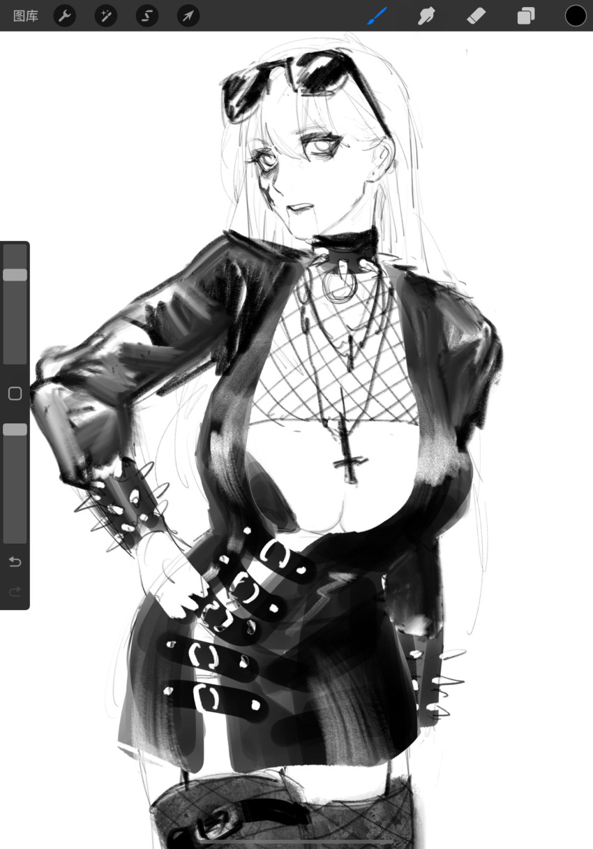 big_breasts big_breasts breasts_out doll doll_joints exposed_breasts gothic gothic_lolita indie_virtual_youtuber living_doll male marionette monster_girl porcelainmaid punk punk_girl puppet sadistic spiked_bracelet spiked_collar streamer sunglasses sunglasses_on_head theoldcrane twitch.tv virtual_youtuber vtuber white_hair