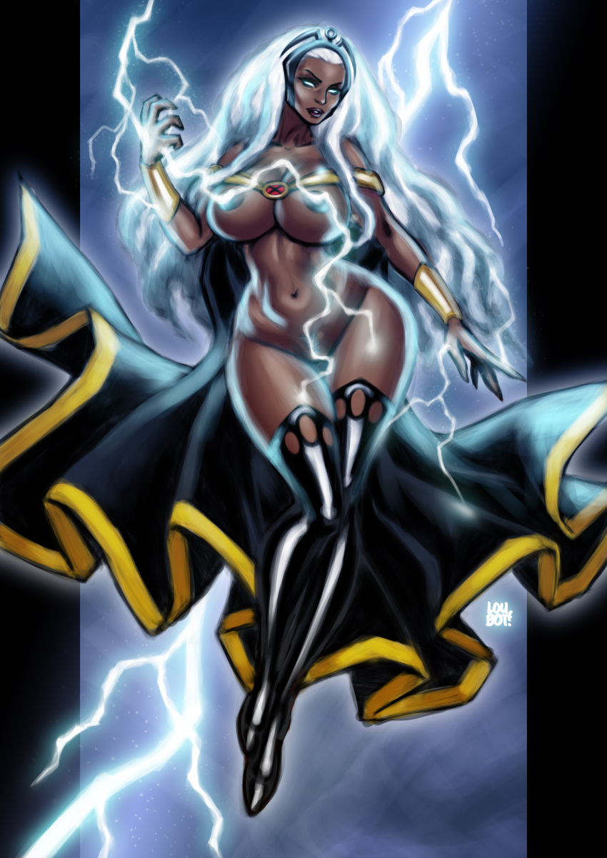 african african_female busty dark-skinned_female dark_skin female female_focus female_only hourglass_figure loubotix marvel marvel_comics nude nude_female nudity ororo_munroe pinup pinup_pose storm_(x-men) tagme wide_hips x-men