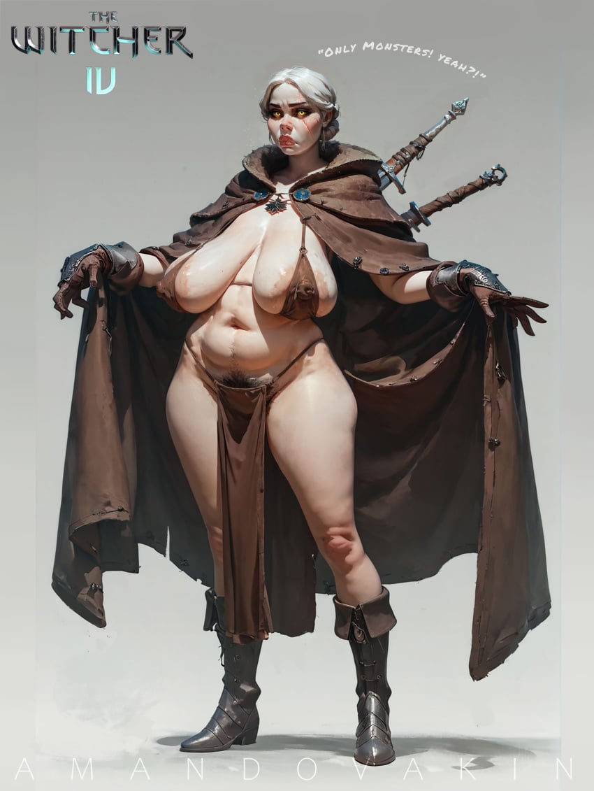 amandovakin bikini_armor ciri huge_breasts mature_female milf perfect_body the_witcher_(series) the_witcher_4