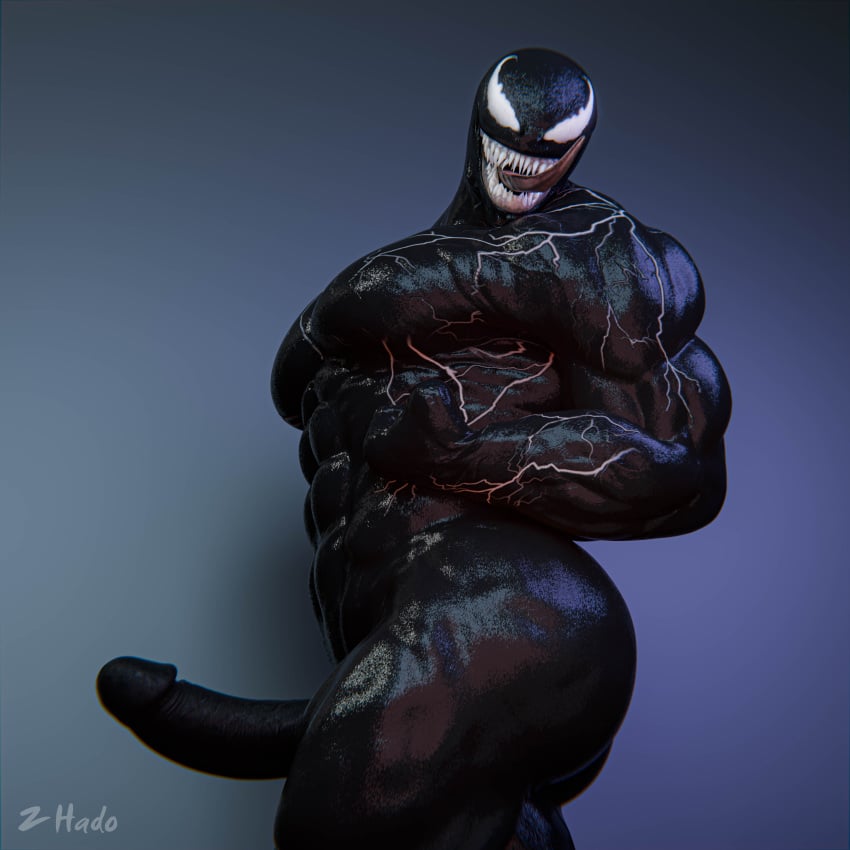 1:1 1boy 3d 3d_(artwork) absurd_res alien alien_humanoid ass big_butt big_penis black_body blender_(artwork) digital_media_(artwork) empty_eyes erection genitals hi_res humanoid humanoid_genitalia humanoid_penis long_tongue looking_at_viewer male male_only marvel marvel_comics muscular not_furry nude open_mouth penis sharp_teeth solo spider-man_(series) symbiote teeth tongue tongue_out venom_(marvel) yaoi z_hado