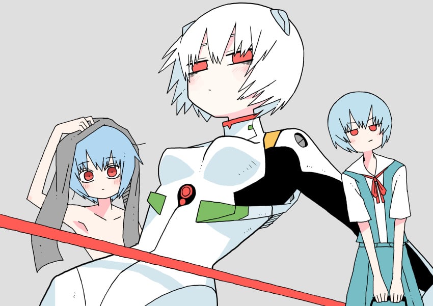 abe_tomomi highres neon_genesis_evangelion non-web_source plugsuit rei_ayanami tagme