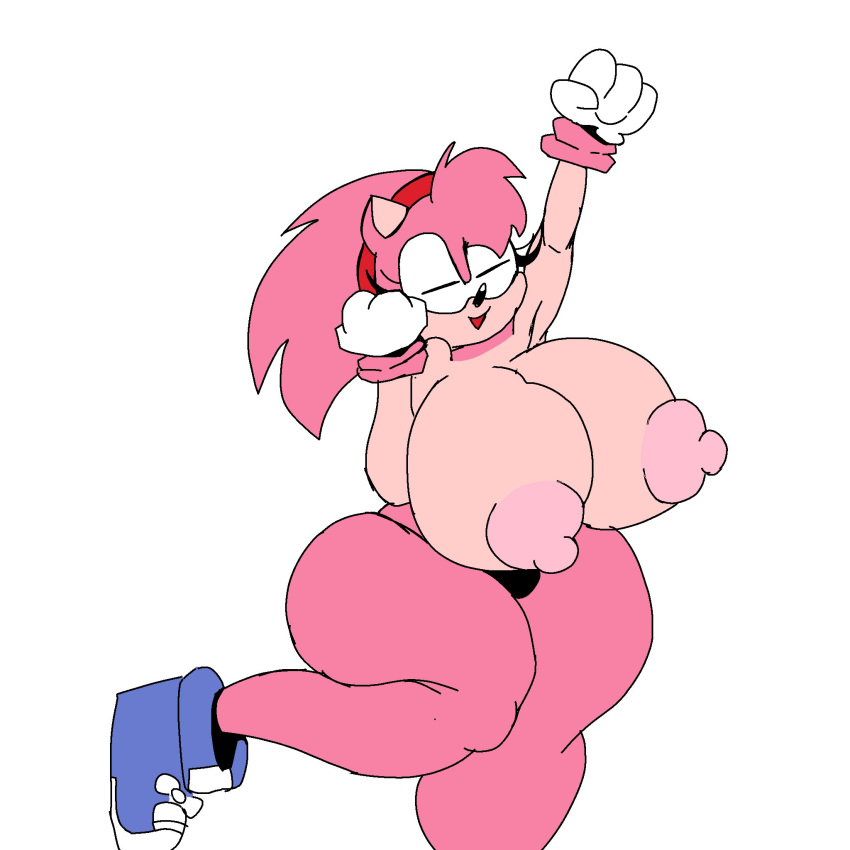 amy_rose big_breasts breasts exposed_torso female footwear gh0zty handwear humanoid sega sonic_(series) tagme