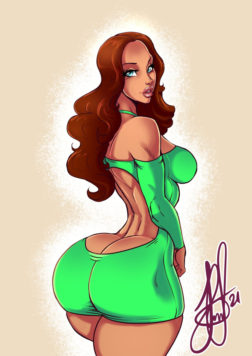 1girls alternate_version_available amelia_(kim_possible) amelia_rodriguez ass ass_cleavage ass_in_dress athletic big_ass big_butt breasts butt_crack curvaceous curves curvy curvy_body curvy_female curvy_figure curvy_hips digital_art digital_sketch disney disney_channel eyebrows eyelashes eyes fanart fat_ass female female_focus female_only hair heels henrik-drake hhammerh hourglass_figure huge_ass kim_possible large_ass legs lips rsahnp short_hair solo tan_body tan_skin thick thick_legs thick_thighs thighs voluptuous waist wide_hips