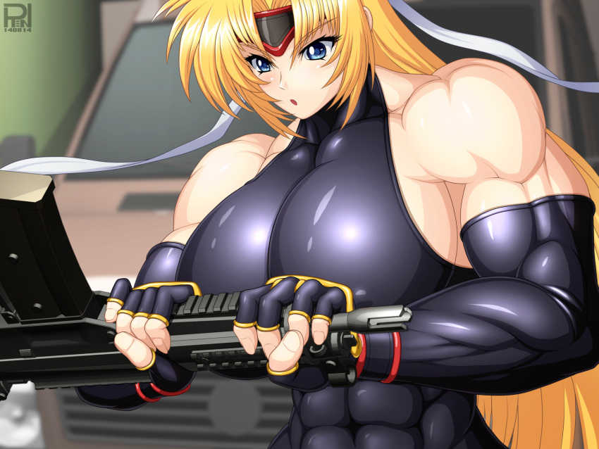 1girls 2022 abs amazon areolae armwear athletic_female between_fingers big_breasts black_armwear blonde_hair blue_eyes blush breasts breasts_bigger_than_head buff busty car cleavage concentration curvaceous curves cute cute_face erect_nipples erect_nipples_under_clothes female_focus fit_female focus gun headband high_resolution kunoichi leotard long_hair long_sleeves martial_champion muscle_tone muscles muscular muscular_arms muscular_ass muscular_back muscular_female muscular_legs muscular_shoulders muscular_thighs ninja parking racheal ren_(tainca2000) rentb seductive seductive_eyes thick_ass upper_body voluptuous wide_hips