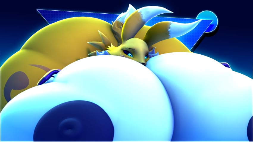 3d anthro anthro_only big_breasts big_butt breast_expansion butt_expansion digimon digimon_(species) expansion growth huge_breasts huge_butt hyper hyper_breasts hyper_butt not_person420 person-420 renamon