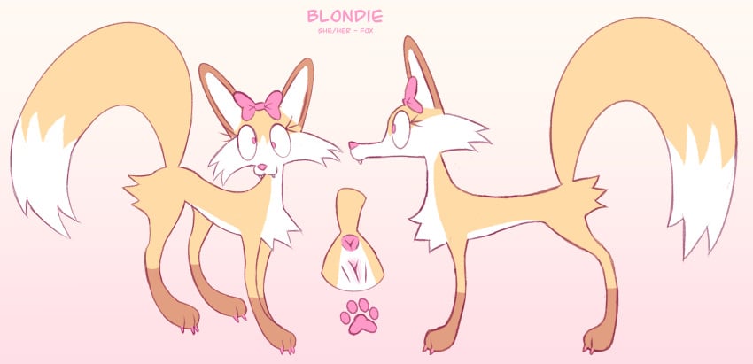 anus blondie_(labbit1337) canid canine female feral fox genitals hi_res labbit1337 mammal model_sheet pronouns pussy solo