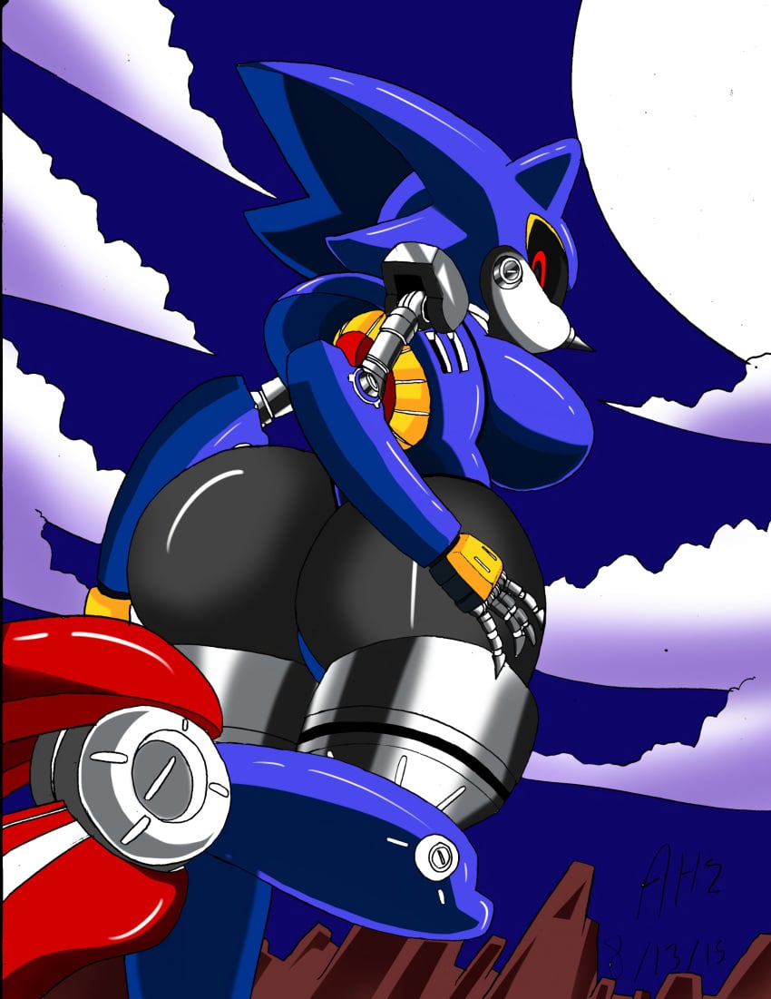 1girls anthro anthrofied big_breasts big_butt black_body blue_body breasts female genderswap grey_body huge_breasts metal_sonic metal_sonique red_body red_eyes robot robot_girl rule_63 sega solo sonic_(series) sonic_the_hedgehog_(series) superbunnygt thick_ass thick_thighs