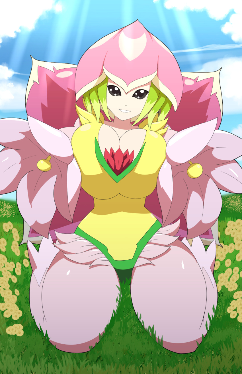 1girls big_breasts breast_press breasts female kojiro-brushard linegutter plant_girl tagme