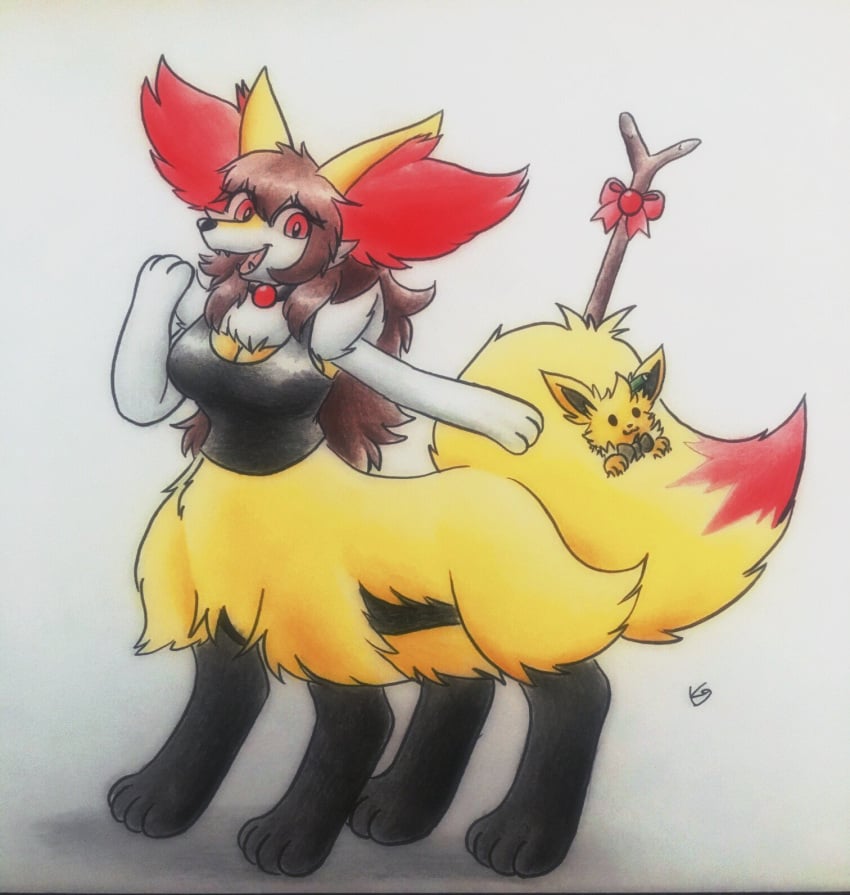 big_breasts braixen breasts female furry pokémon_(species) pokemon pokemon_(species) tagme taur the_k9_team