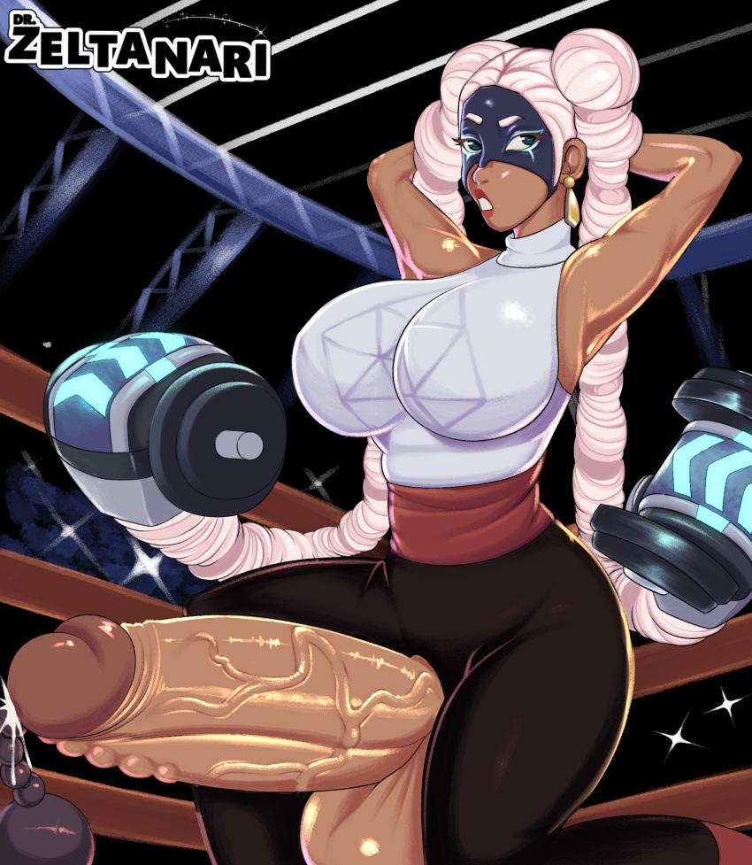 1futa 2022 arms_(game) balls big_ass big_breasts big_penis bimbo_futanari breasts busty cleavage clothed clothing cum cumshot dark-skinned_futanari dark_skin erection futa_only futa_urethral_insertion futanari gigantic_penis human long_hair mostly_clothed nintendo penis penis_out pink_hair self_upload sex_toy solo testicles thick_penis twintails twintelle urethral urethral_beads urethral_insertion voluptuous wide_hips zeltanari